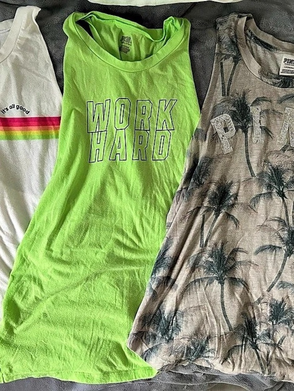 PINK Victoria's Secret Campus Tank Top Trio
